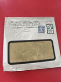 Ancienne enveloppe timbrée oblitérée France fenêtre collection philatélie