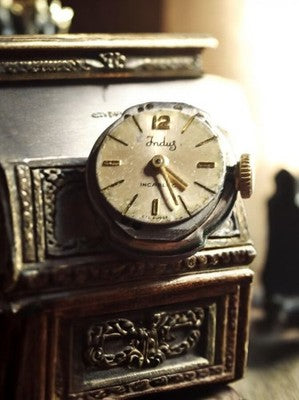Montre mécanique vintage Indus Swiss cadran doré - Pièces détachées
