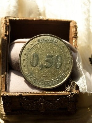 Jeton casino métal 0,50 Aix-en-Provence vintage accessoire jeu ancien