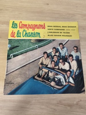 Vinyle 45 tours ancien Les Compagnons de la Chanson rétro collection état usé