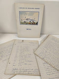 Cahier de classe manuscrit vintage ancien, écriture à la main, rétro collection