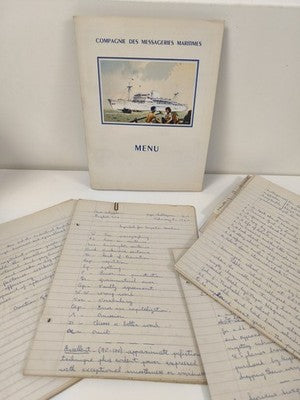Cahier de classe manuscrit vintage ancien, écriture à la main, rétro collection