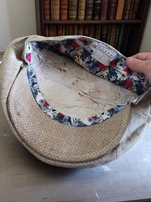 Béret vintage beige Flechet M, casquette plate rétro rare, deadstock ancien