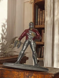 Figurine métal Marvel vintage rare, super-héros gris rouge, petite taille