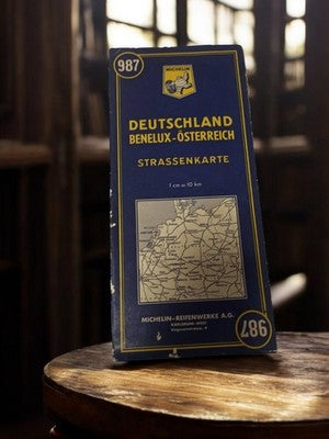 Carte routière ancienne Michelin 987 Allemagne Benelux Autriche vintage déco rét