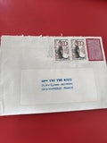 Ancienne enveloppe timbrée oblitérée, France, philatélie, collection vintage