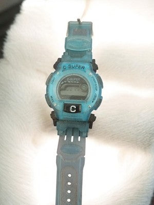 Montre digitale vintage homme C-Super bleu à restaurer ancien modèle rétro