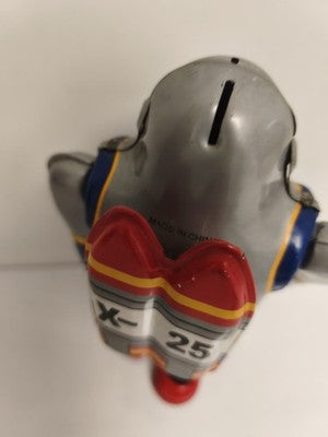 Robot mécanique tin toy MS 417 gris déco rétro, jouet tôle, Super Robot