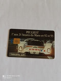 Télécarte Peugeot 24h du Mans 92 93 vintage, carte téléphonique rare, ESSO