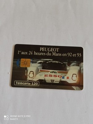 Télécarte Peugeot 24h du Mans 92 93 vintage, carte téléphonique rare, ESSO