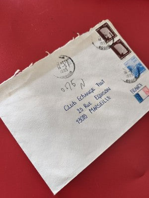 Ancienne enveloppe timbrée oblitérée France 1995 philatélie collection vintage