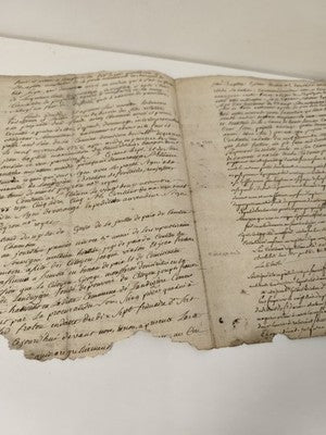 Lettre administrative manuscrite 1788, notaire royal, papier vergé XVIIIe