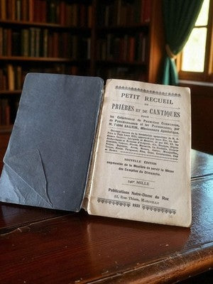 Livre prières et cantiques ancien 1931 recueil religieux vintage rétro Marseille