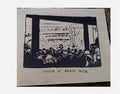 Dessin original Grass Mick salle comble 1925, scène animée, illustration ancienn