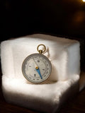 Boussole vintage à anneau laiton, ancien compas de navigation rétro déco