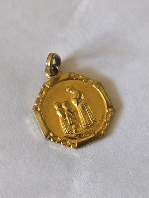 Petite médaille catholique ancienne vintage, objet religieux rétro collection