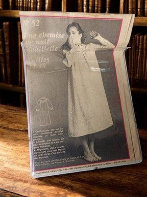 Patron couture vintage 1982 chemise de nuit N°52, tailles 44-48, Ancienne