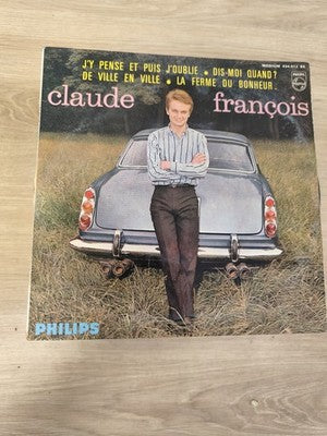 Vintage vinyle 45 tours Claude François Philips pochette couleur rétro