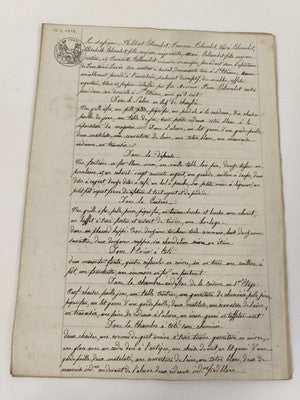 Lettre manuscrite administrative 1814 XIXe papier timbré 75 c France Colombet