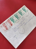 Ancienne enveloppe timbrée Algérie oblitérée, philatélie collection vintage