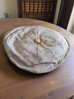 Béret vintage beige Flechet M, casquette plate rétro rare, deadstock ancien