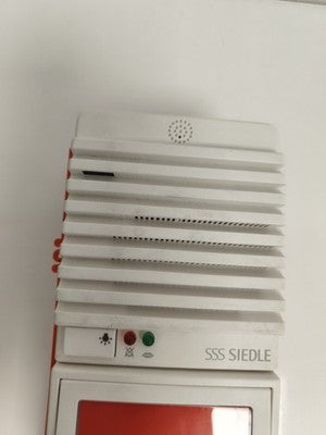 Interphone Siedle SSS Siedle-Beschriftungsservice blanc rouge, sonnette porte