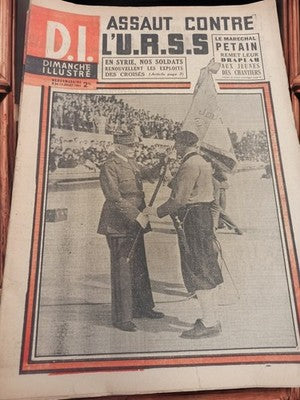 Magazine Dimanche Illustré 1941 presse ancienne rétro, couverture Pétain, WWII