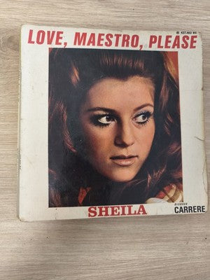 Vinyle 45 tours vintage Sheila "Love, Maestro, Please" pochette originale Carrer