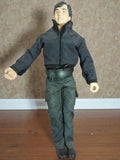 Figurine articulée Jackie Chan vintage 2001 API, tenue noire rare, poupée action