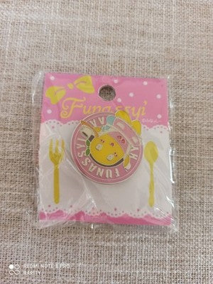Pin's Funassy décor rond rose jaune, badge commémoratif rare, Japan kawaii