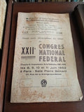 Livret XXIIe Congrès National CGT 1952 Paris ancien bulletin syndical