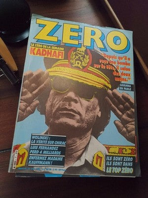 Magazine ZERO vintage 1986 satire politique Kadhafi presse rétro ancien périodiq