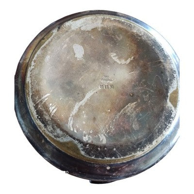 Cendrier de table Christofle métal argenté bicolore design signé