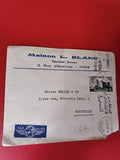 Ancienne lettre vintage avec timbre oblitéré Tunisie pour collection philatélie