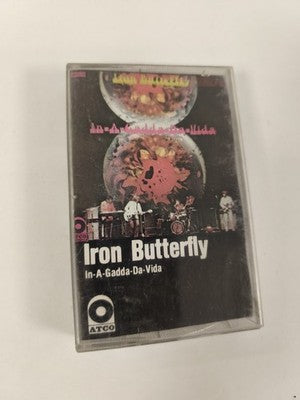 Cassette audio K7 Iron Butterfly musique rock format bande magnétique d'occasion