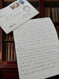 Lettre manuscrite ancienne 1950 avec enveloppe timbrée postée Italie France