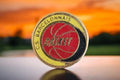 Pin's vintage C.S. Barcelonnais Basket rond émaillé rétro sport années 80