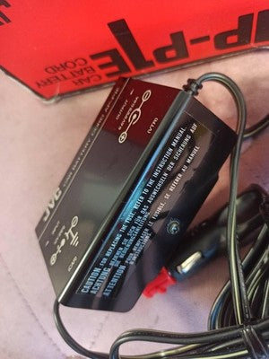 Adaptateur batterie auto JVC AP-P1E vintage, cordon alimentation rétro, boîte