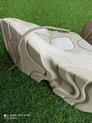 Sneakers The Kooples Paris beige blanc femme urbain chic taille 38