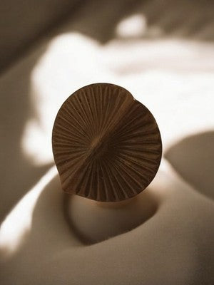 Bague vintage femme motif feuille nervurée rétro taille 51 fantaisie ancienne