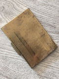 Poudrier de sac Art déco en laiton signé Ancienne accessoire maquillage élégant