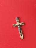 Vintage pendentif croix catholique ancien, bijou religieux rétro collection