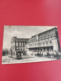 Ancienne carte postale oblitérée Bordeaux Gare du Midi tramway chevaux vintage