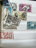 Lot anciens timbres vintage Tunisie à trier, motifs variés, collection philatéli