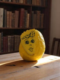 Gomme vintage années 50/60 jaune visage rétro – objet de collection déco