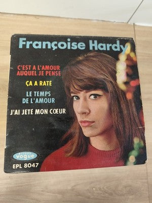 Vintage 45T Françoise Hardy Disques Vogue EPL 8047 pochette couleur années 60