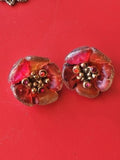 Paire de boucles d’oreilles vintage anciennes rétro pour collectionneur ou amate