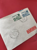 Ancienne enveloppe timbrée Vietnam Saigon 1959 oblitérée, collection philatélie