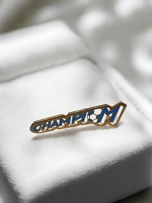Pin's vintage CHAMPION OM Olympique de Marseille badge football ancien bleu