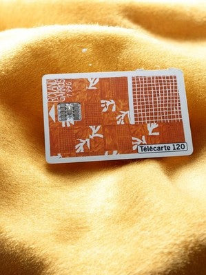 Carte téléphonique Roland Garros 1996 Télécarte 120 vintage rétro orange